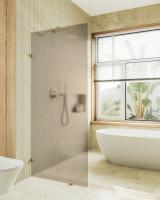 Душевая перегородка коннектор стена-стекло 1950*790 8 мм Бронза матовая MGD-265-3 Maybah Glass фото в интернет-магазине Русалия