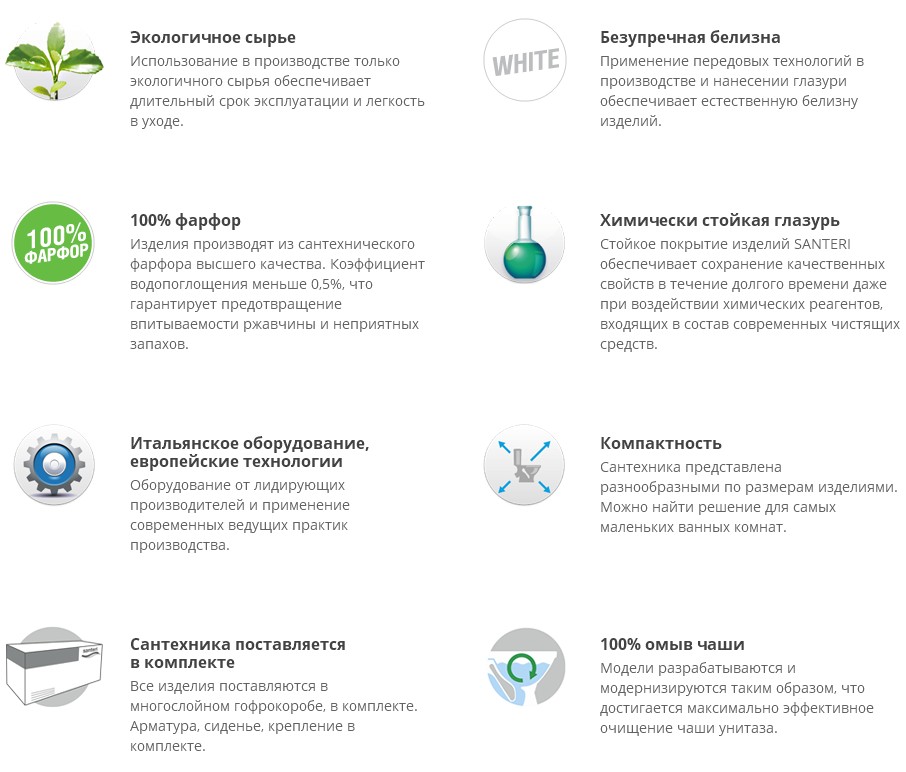 преимущества сантехники santeri преимущества сантехники santeri