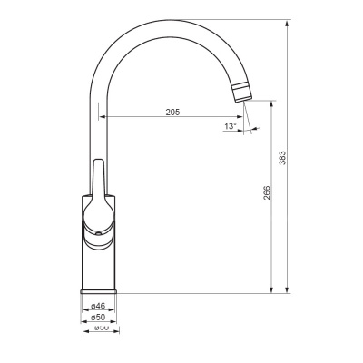 310721400  Eclipce смеситель для кухни, с фильтрацией C - излив, никель фото в интернет-магазине Русалия