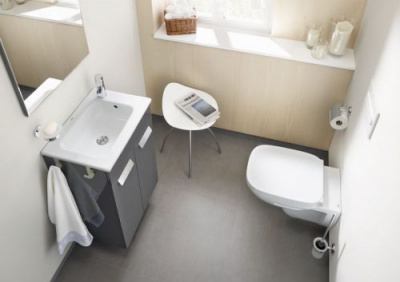 Тумба с раковиной Debba 50 белый (ZRU9302710 + 32799J00Y) Roca фото в интернет-магазине Русалия