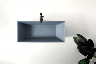 Ванна из искусственного камня ABBER Berlin AM9912G серая матовая 170х75х60 см фото в интернет-магазине Русалия