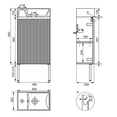 Тумба с раковиной WC Area 40 см матовый бежевый 221803006 Wellsee фото в интернет-магазине Русалия