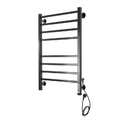Электрический полотенцесушитель черный DMT Квадро П8 500x800 ЧРН EK R фото в интернет-магазине Русалия