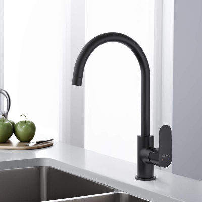 Смеситель для кухни AQUATEK, матовый черный AQ1282MB ОБЕРОН фото в интернет-магазине Русалия