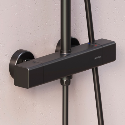 953800300 Gala душевая система с душевым ТМС смесителем, чёрный фото в интернет-магазине Русалия