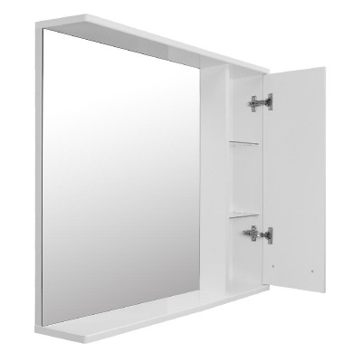 Зеркало-шкаф Loranto Дина 75, 750х700х140 правостороннее, белое (CS00049720) фото в интернет-магазине Русалия