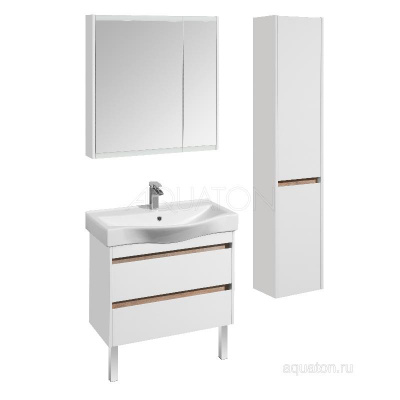 Тумба под раковину AQUATON Нортон 80 белая 1A248901NT010 фото в интернет-магазине Русалия