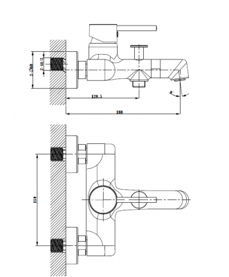 Смеситель для ванны AltroBagno Metropoli 0219 OrSp AltroBagnoMetropoli0219OrSp фото в интернет-магазине Русалия