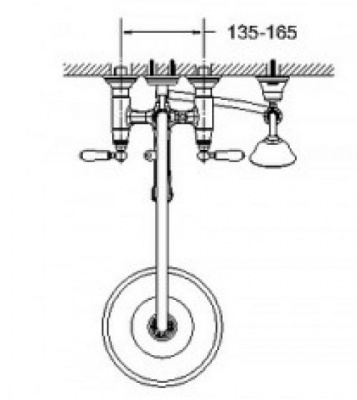 Душевая система со смесителем на ванну Art F65193CP-A2-RUS Bravat фото в интернет-магазине Русалия