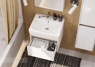 Тумба под раковину AQUATON Марти 55 ясень шимо 1A263201MY010 фото в интернет-магазине Русалия