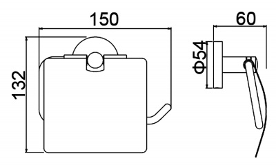 Бумагодержатель Timo Saona черное золото (13042/18) фото в интернет-магазине Русалия