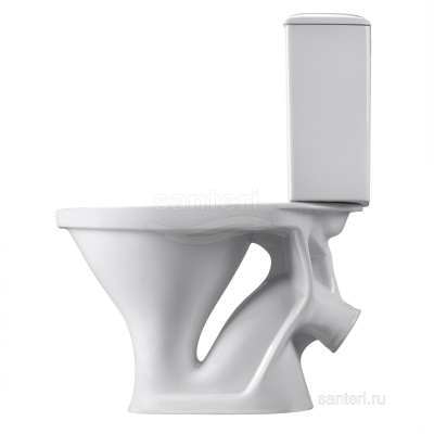 Унитаз - компакт с сиденьем Вест белый 1.P201.8.S00.00B.F Santeri фото в интернет-магазине Русалия