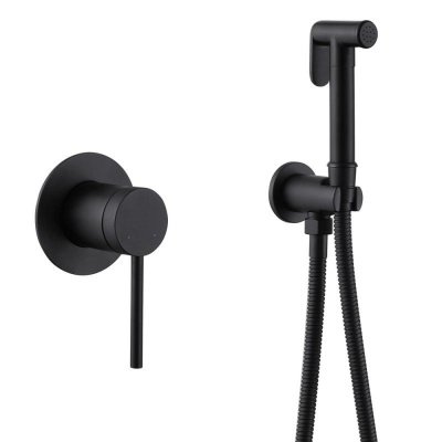 Смеситель ABBER Emotion AF8825B с гигиеническим душем, черный матовый фото в интернет-магазине Русалия