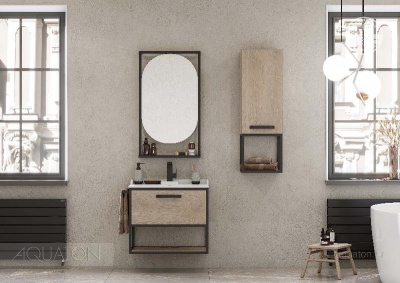 Тумба под раковину AQUATON Лофт Фабрик 65 дуб эндгрейн 1A242301LTDU0 фото в интернет-магазине Русалия