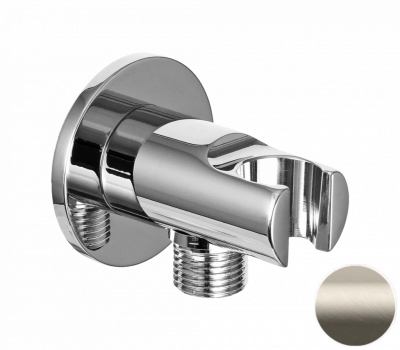 Держатель ручного душа с подключением шланга Remer 337MXV, сталь фото в интернет-магазине Русалия