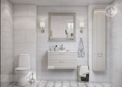 Зеркало AQUATON Леон 80 дуб белый 1A186402LBPS0 фото в интернет-магазине Русалия