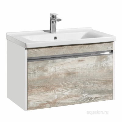 Тумба под раковину AQUATON Капри 80 бетон пайн 1A230201KPDA0 фото в интернет-магазине Русалия