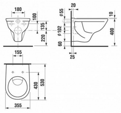 Комплект унитаз с инсталляцией 5 в 1 Jika Dino Rimless с инсталляцией Alcaplast фото в интернет-магазине Русалия