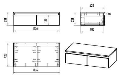 Консоль Dakota 80 на металлокаркасе (черная) DAK-019080-19-022Я Brevita фото в интернет-магазине Русалия