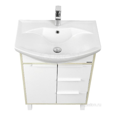 Тумба под раковину AQUATON Рико 65 белый, ясень фабрик 1A213301RIB90 фото в интернет-магазине Русалия