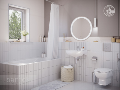 Раковина Santek Лонги 550х420 отверстие под смеситель 1WH501755 фото в интернет-магазине Русалия