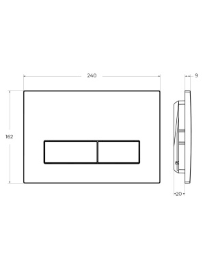 Кнопка смыва CEZARES SLIDER-BTN-BL Белый глянцевый фото в интернет-магазине Русалия