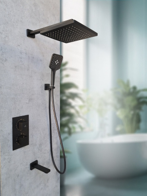 Душевая система с термостатом AltroBagno Lamberto 040412 MB AltroBagnoLamberto040412MB фото в интернет-магазине Русалия