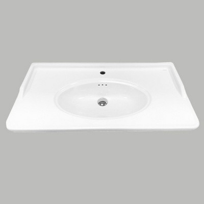 COMFORTY. Тумба-умывальник "Феррара-100" белый глянец с раковиной 50110 фото в интернет-магазине Русалия