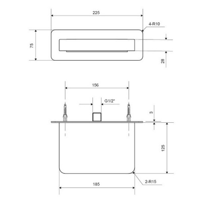 Излив настенный EXCELLENT Krotos AREX.8025CR (хром) фото в интернет-магазине Русалия