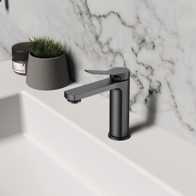 Смеситель для раковины Arco VBF-4AR01MB, черный матовый Vincea фото в интернет-магазине Русалия