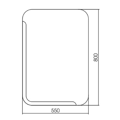 Зеркало LORANTO Алькон 550х800 гор/верт крепеж (ФР-00002360) фото в интернет-магазине Русалия