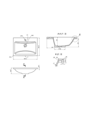 Раковина для ванной Uperwood Self 60х45х15 см, белая глянцевая 4538341000 фото в интернет-магазине Русалия
