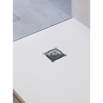 Каменный душевой поддон квадратный RGW ST-W Белый  900x900 фото в интернет-магазине Русалия