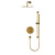 Термостатическая душевая система скрытого монтажа WHITECROSS Y YSET09GLB (брашированное золото) фото в интернет-магазине Русалия