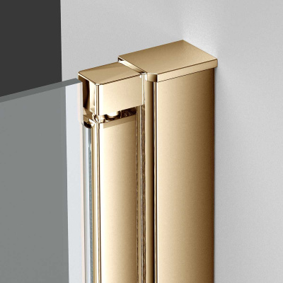 Душевая дверь Alpha VDP-3AL900CLG, брашированное золото, стекло прозрачное Vincea фото в интернет-магазине Русалия