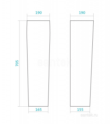 Пьедестал Нео 1WH302182 Santek фото в интернет-магазине Русалия