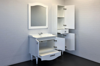 COMFORTY. Зеркало "Монако-80" белый глянец фото в интернет-магазине Русалия