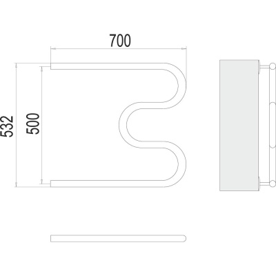 Полотенцесушитель водяной Terminus М-образный (1") 50х70 4620768881176 фото в интернет-магазине Русалия