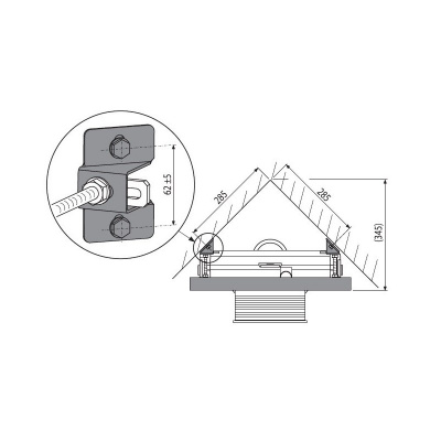 Крепления для инсталляции M918 угловое Alcaplast фото в интернет-магазине Русалия