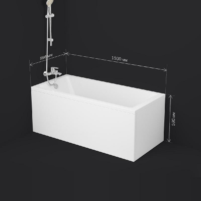 W93A-150-070W-A Gem ванна акриловая 150x70 см фото в интернет-магазине Русалия