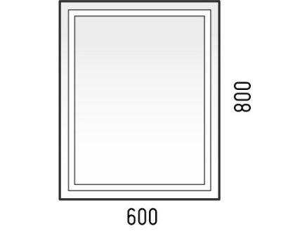 Зеркало LED "Барго 600х800", гор/верт., универсальное, сенсор Corozo фото в интернет-магазине Русалия