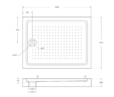 Акриловый поддон BelBagno TRAY-BB-AH-120/90-15-W фото в интернет-магазине Русалия
