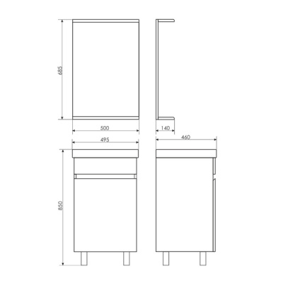 COMFORTY. Зеркало "К-50" белый глянец фото в интернет-магазине Русалия