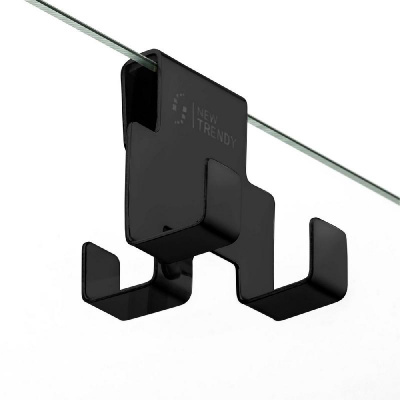 Душевое ограждение NEW TRENDY REFLEXA BLACK R 80x80x200 EXK-4915 (черный) фото в интернет-магазине Русалия