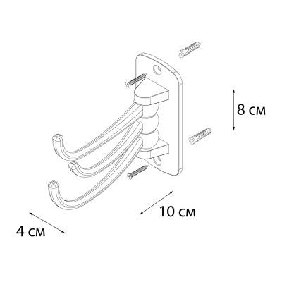 Тройной крючок для ванной FIXSEN EQUIPMENT FX-505C, хром фото в интернет-магазине Русалия