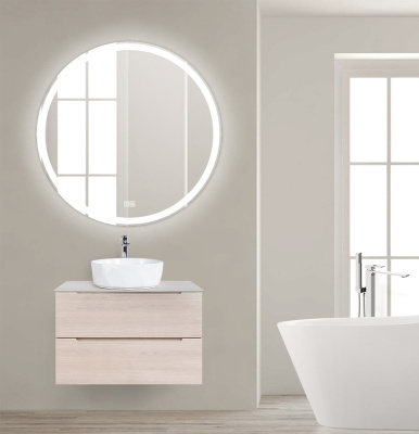 Зеркало с встроенным светильником, сенсорным выключателем и подогревом SPC-RNG-800-LED-TCH-WARM, 12W, 220-240V, 800x30 BelBagno фото в интернет-магазине Русалия