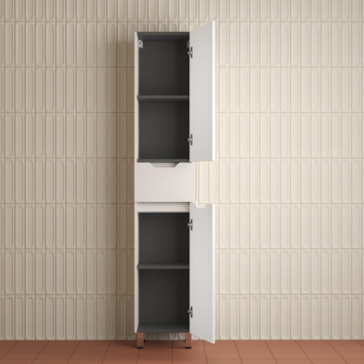 Пенал "Остин" 360 см напольный 1 ящик белый эмаль PLUS фото в интернет-магазине Русалия