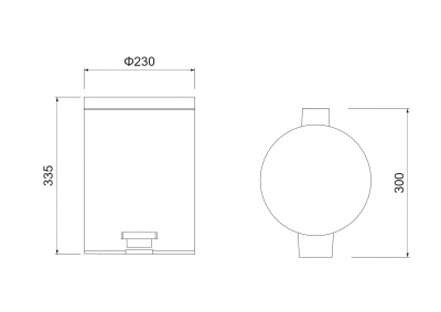 Корзина для мусора с педалью, 8л AQUATEK, матовый черный AQ4992MB фото в интернет-магазине Русалия