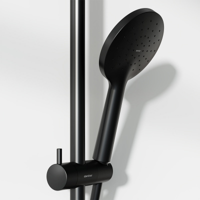 977750300 Jupiter душевая система с душевым ТМС смесителем-полкой, черный Damixa фото в интернет-магазине Русалия