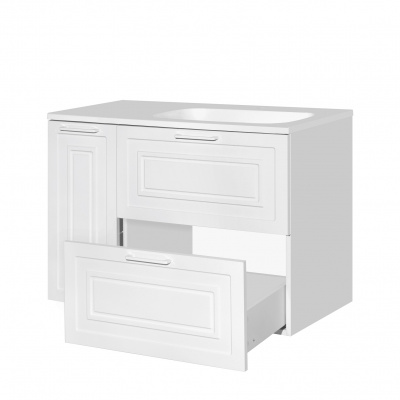 Тумба с раковиной Альба 90 подвесная ПРАВАЯ Style Line фото в интернет-магазине Русалия